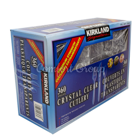 Crystal Clear Cutlery - 360 pieces