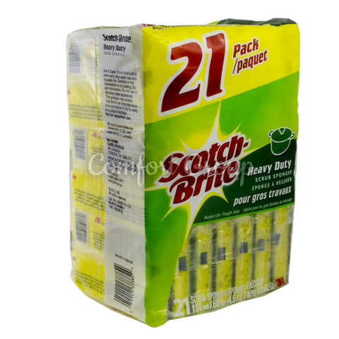 Heavy Duty Scrub Sponges - 21 sponges