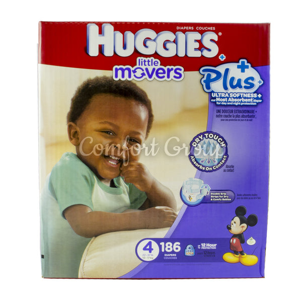 Little Movers 4 Diapers - 186 diapers