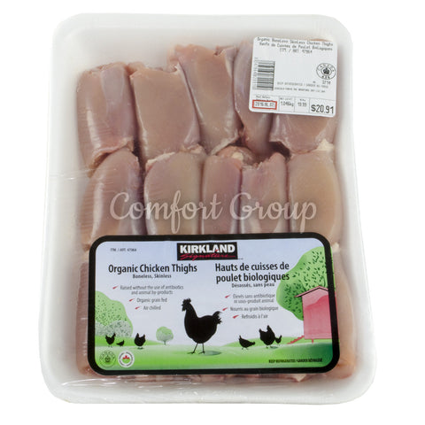 Organic Chicken Thighs Boneless & Skinless - 1.1kg