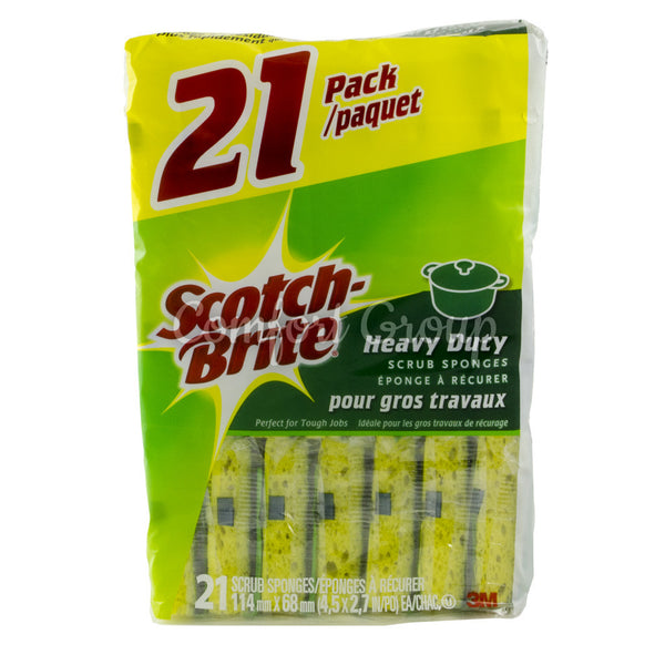 Heavy Duty Scrub Sponges - 21 sponges
