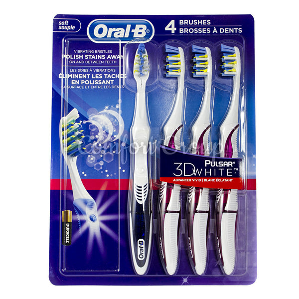 Oral B Pulsar Toothbrushes - 4 toothbrushes