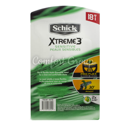 Schick Xtreme 3 Sensitive Disposable Razors - 18 razors